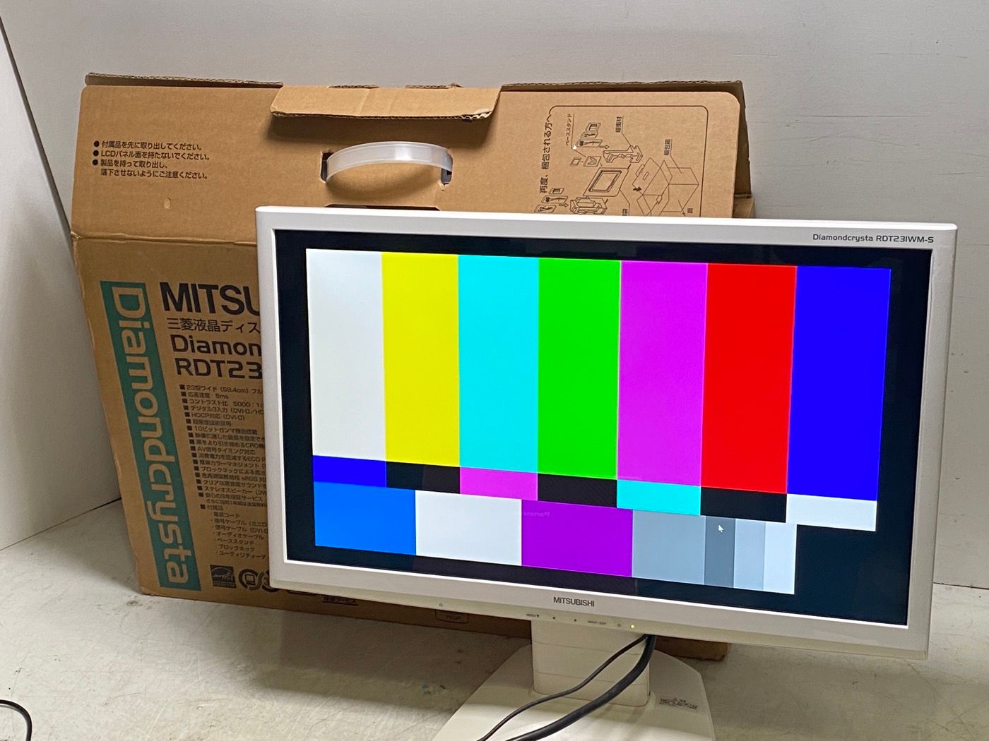 三菱PCモニター RDT23IWM-S 箱付 三菱液晶ディスプレイ RDT231WM-S　中古 Diamondcrysta