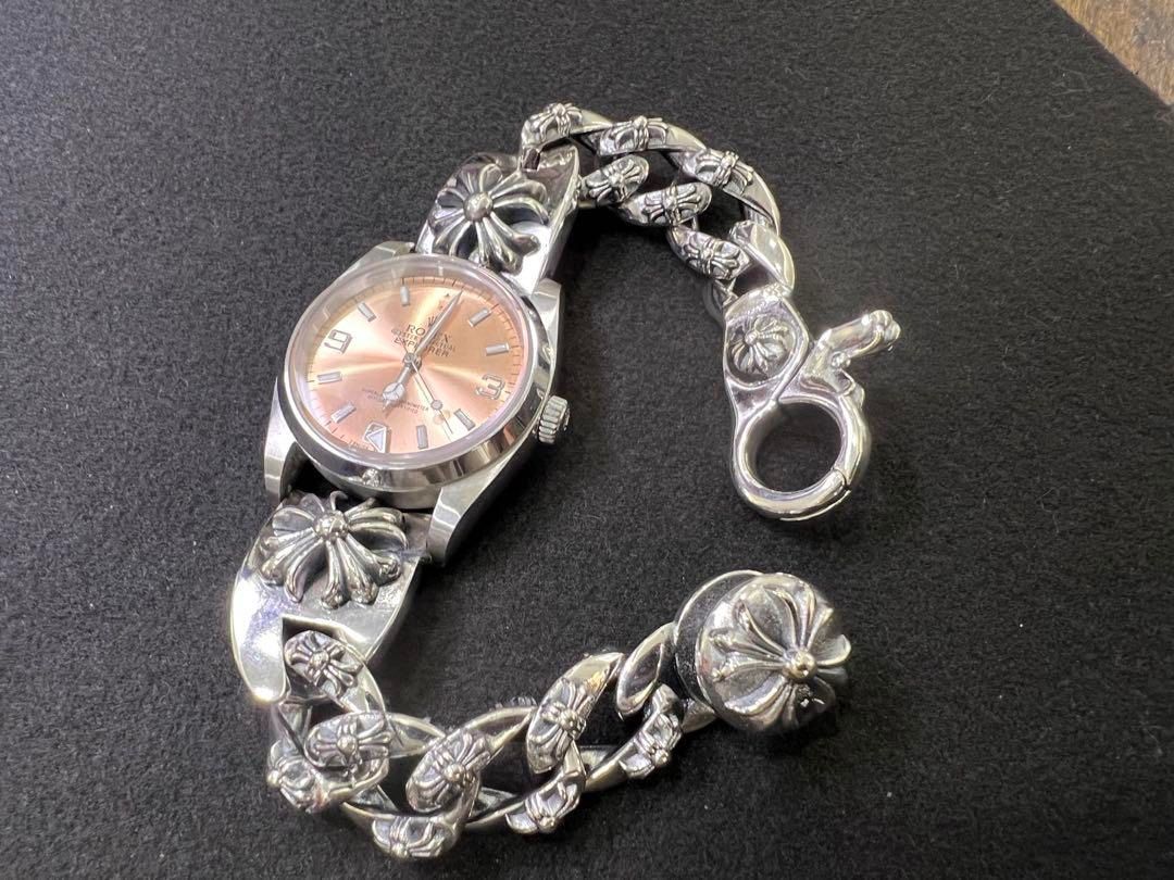 メンズ ⭐️JEN Watch 全花コマウォッチクラッシュベルト 17cm 刻印有