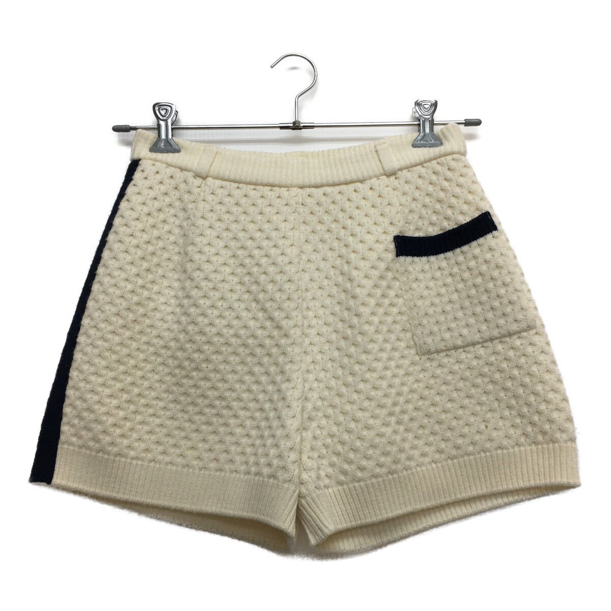 archivio - coco 中古 アルチビオ archivio レディース ショートパンツ 38(M) 白 ホワイト ニット 裏地付き 中古 レディース アルチビオ archivio ショートパンツ 38(M) 白