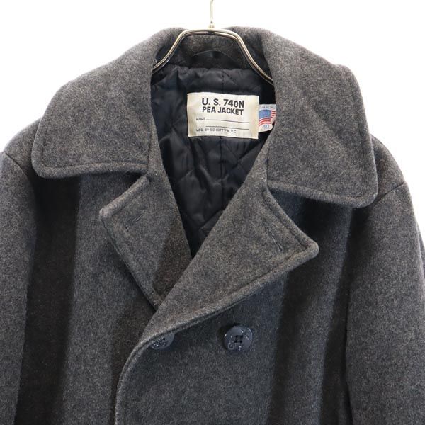 ショット USA製 ピーコート 40 グレー系 schott Pコート メンズ - メルカリ