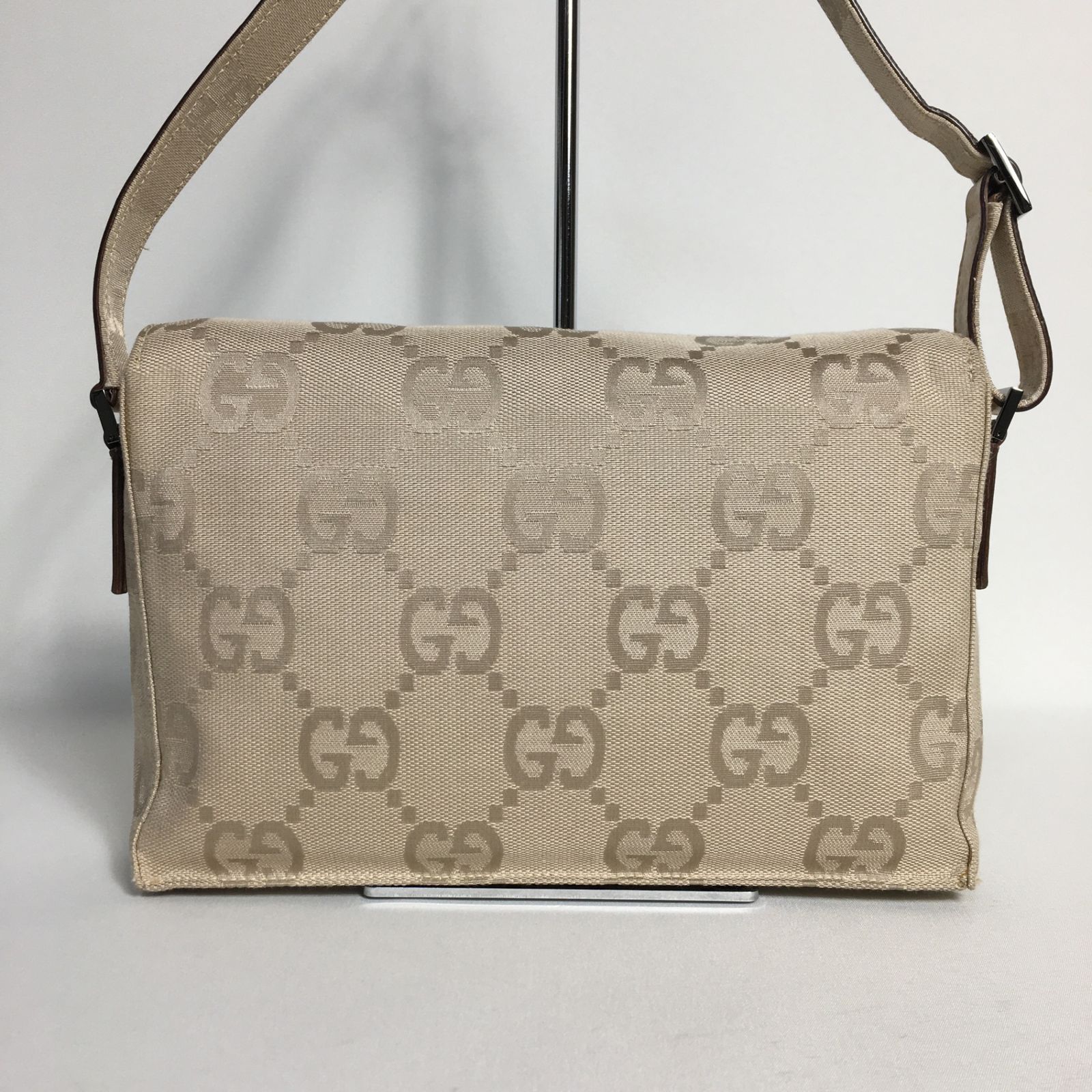 2504-94｜美品｜グッチ GGキャンバス ショルダーバッグ ベージュ 2504-94｜美品｜グッチ GGキャンバス ショルダーバッグ ベージュ