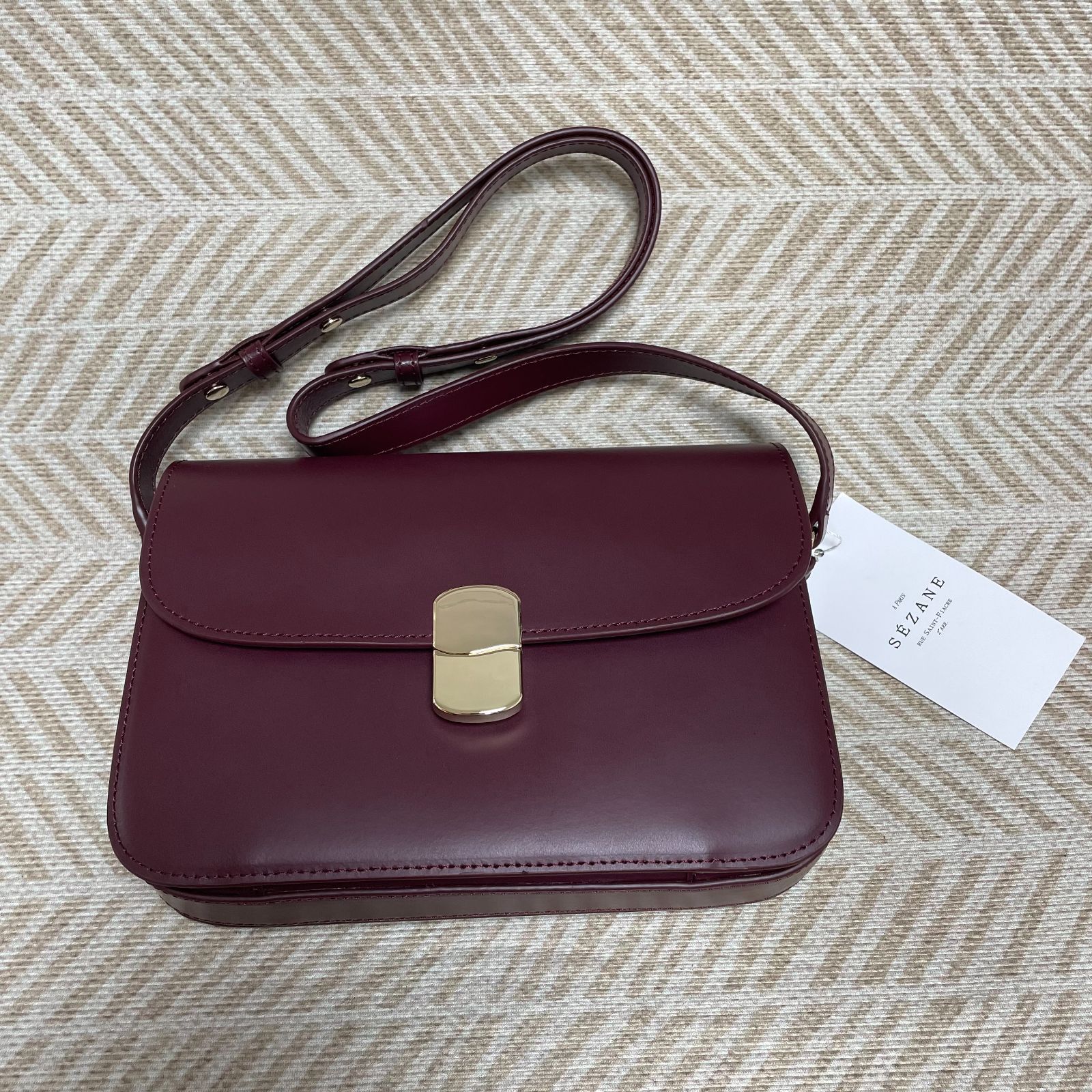 SEZANE セザンヌ ショルダーバッグ ポシェット ワインレッド