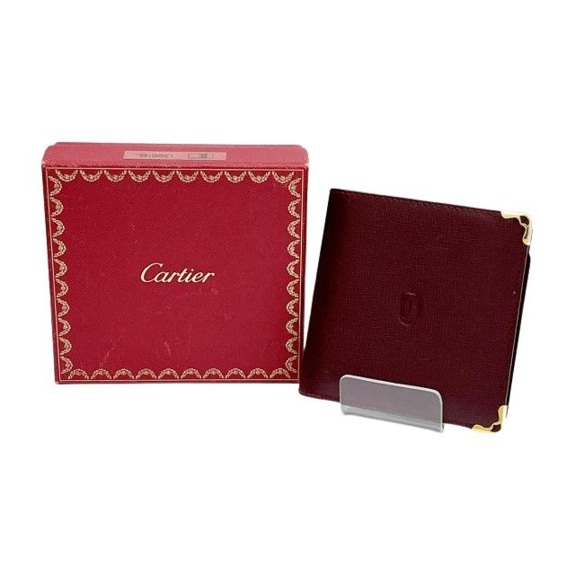 ◆◆Cartier カルティエ 2つ折り財布 ウォレット 赤 レディース レッド