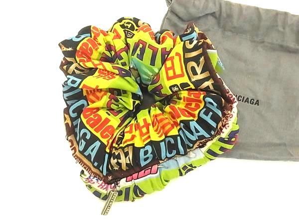 □新品□未使用□ BALENCIAGA バレンシアガ 総柄 シュシュ ヘアゴム