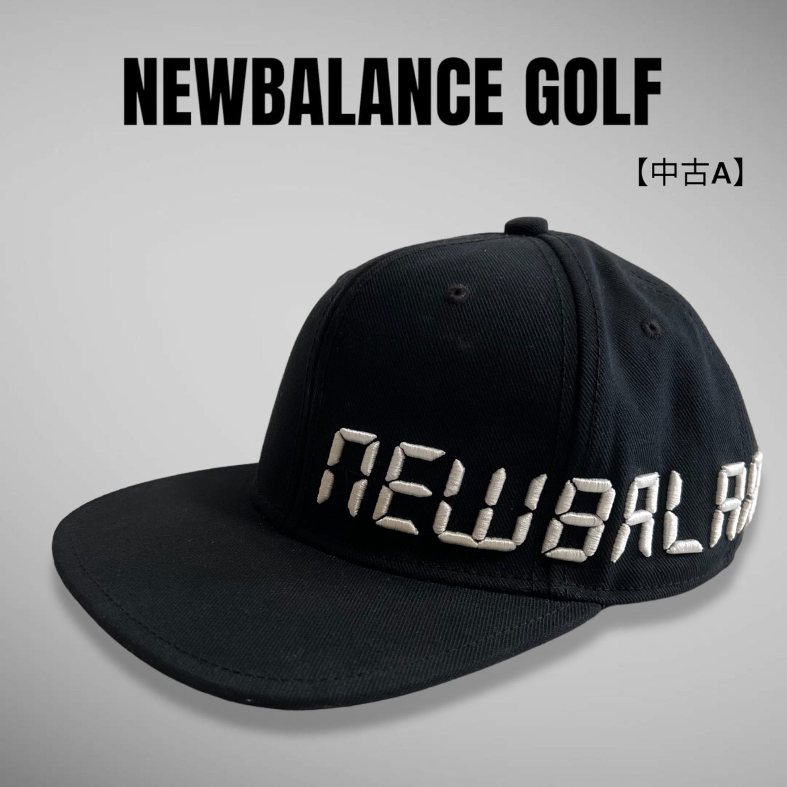 美品 NewBalance Golf キャップ サイズ フリー フラット バック