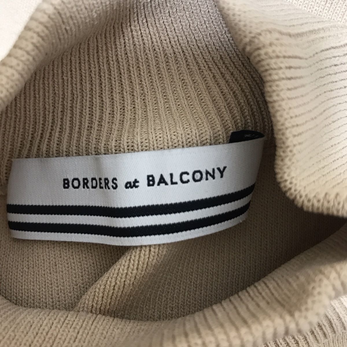 BORDERS at BALCONY(ボーダーズアットバルコニー) 長袖セーター サイズ38 M レディース - ベージュ ハイネック/パール -  メルカリ