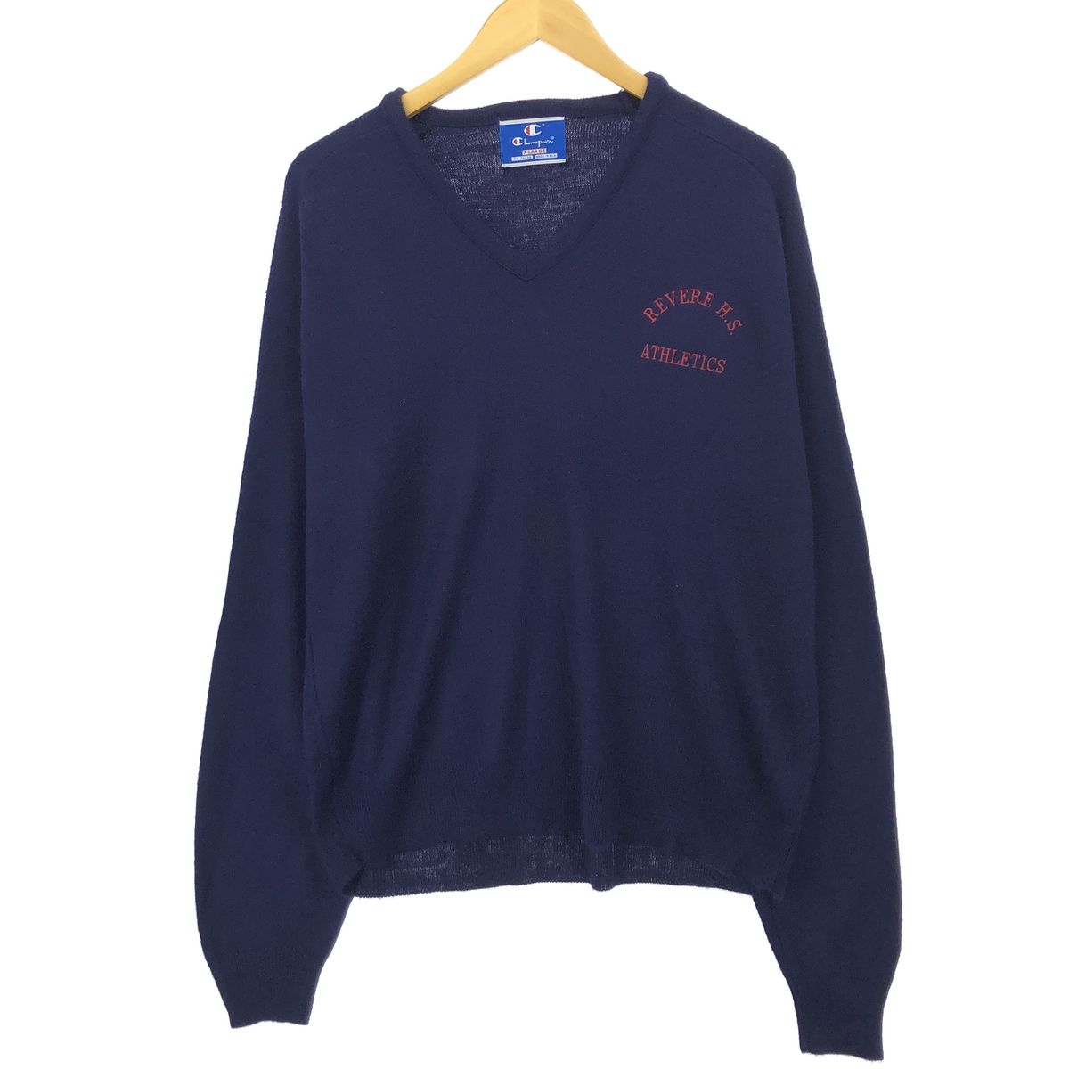 古着 90年代 チャンピオン Champion Vネック アクリルニットセーター 
