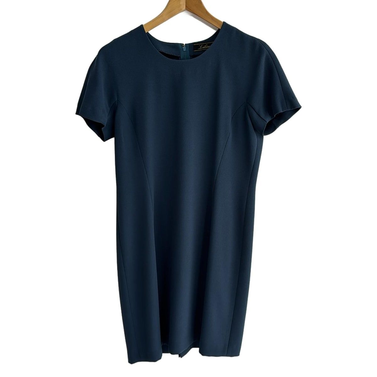 Leilian レリアン ワンピース サイズ11 M レディース - ネイビー クルーネック|半袖|ロング