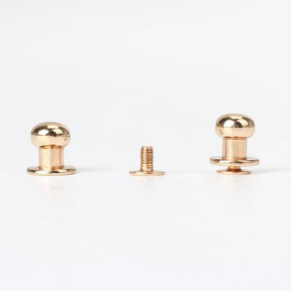 次回入荷予定無し】40個セット レザークラフト 金具 頭6mm 留め