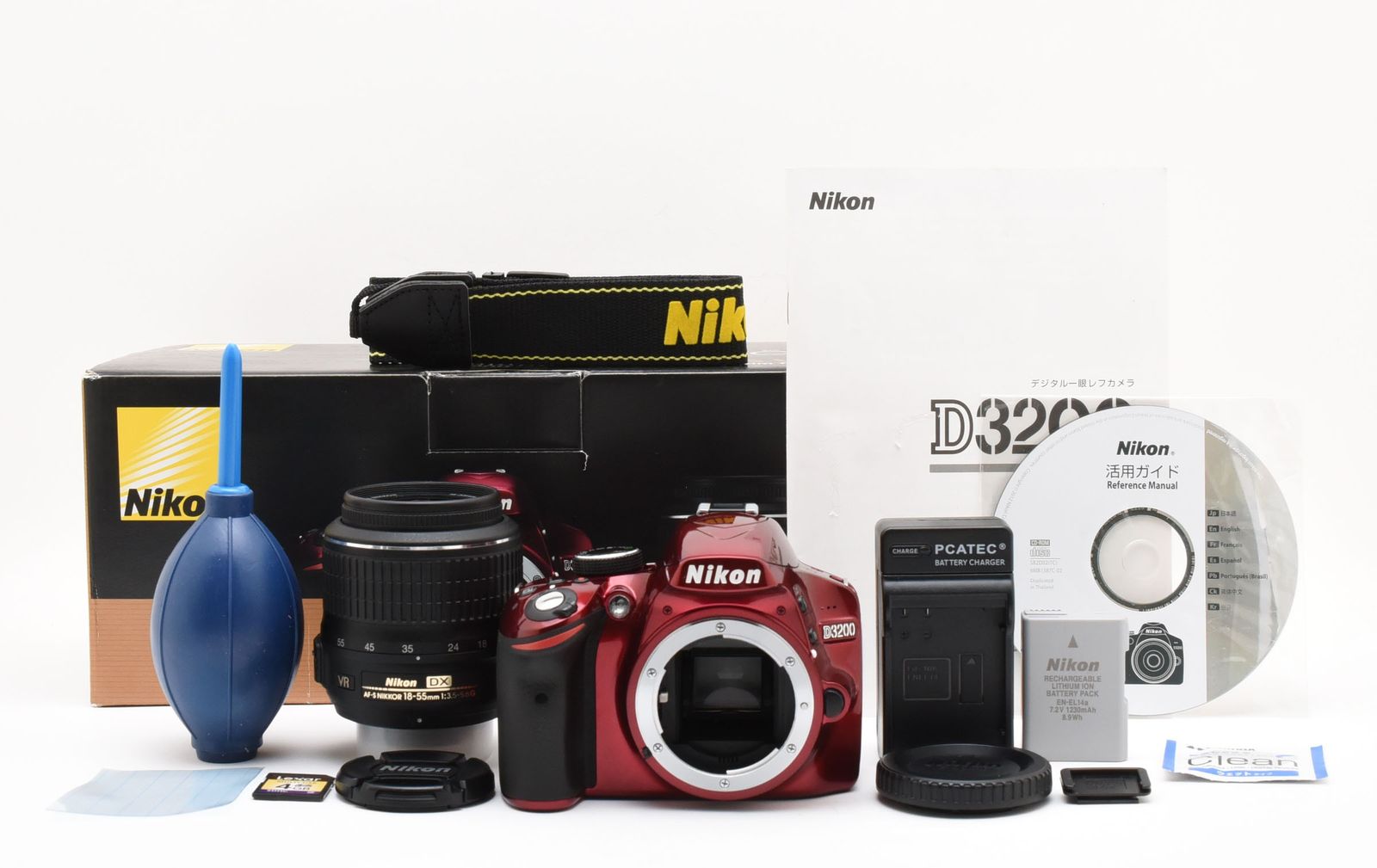 美品 Nikon D3200 iPhone＆スマホ転送 赤 レッド #8524 - メルカリ