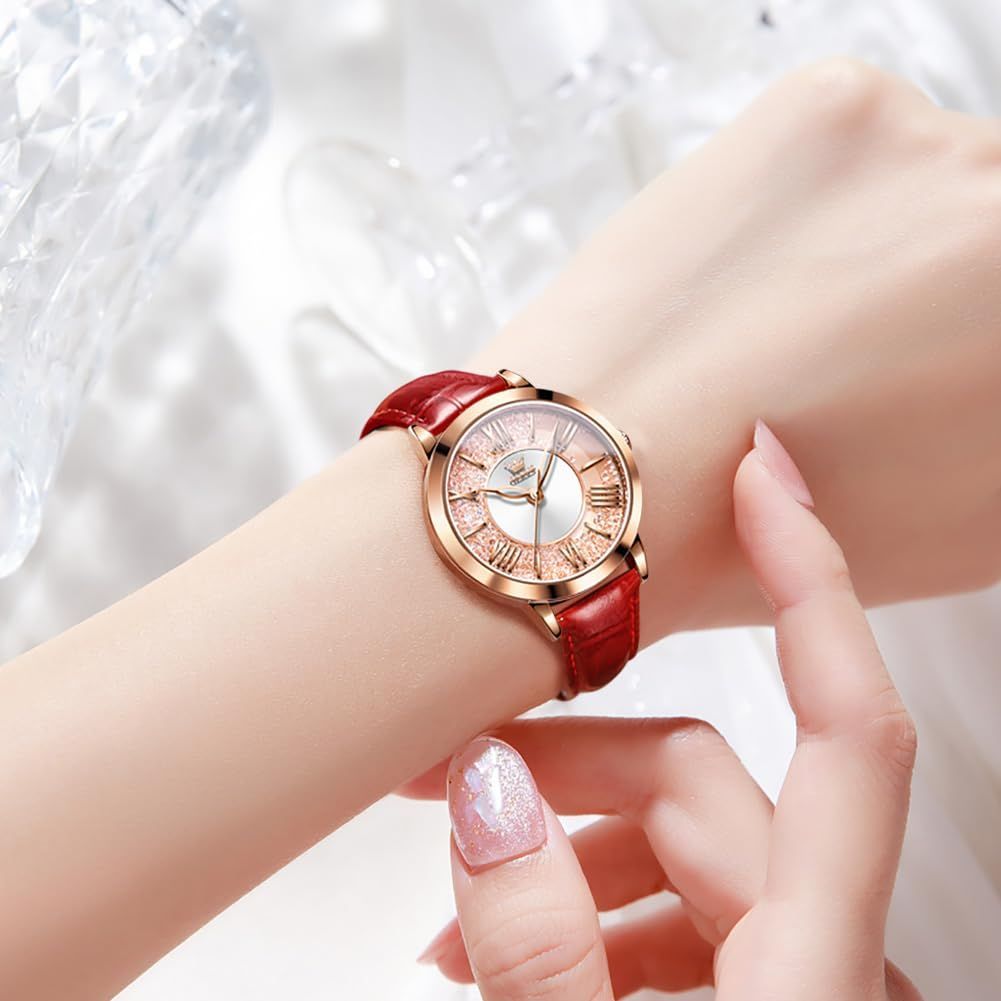 ネックレス 彼女へ ブレスレット 女性用 時計 プレゼント 流砂 watch クォーツ ビジネス for 女性 women シンプル クラシック OLEVS おしゃれ 腕時計 ギフトボックスセット レディース
