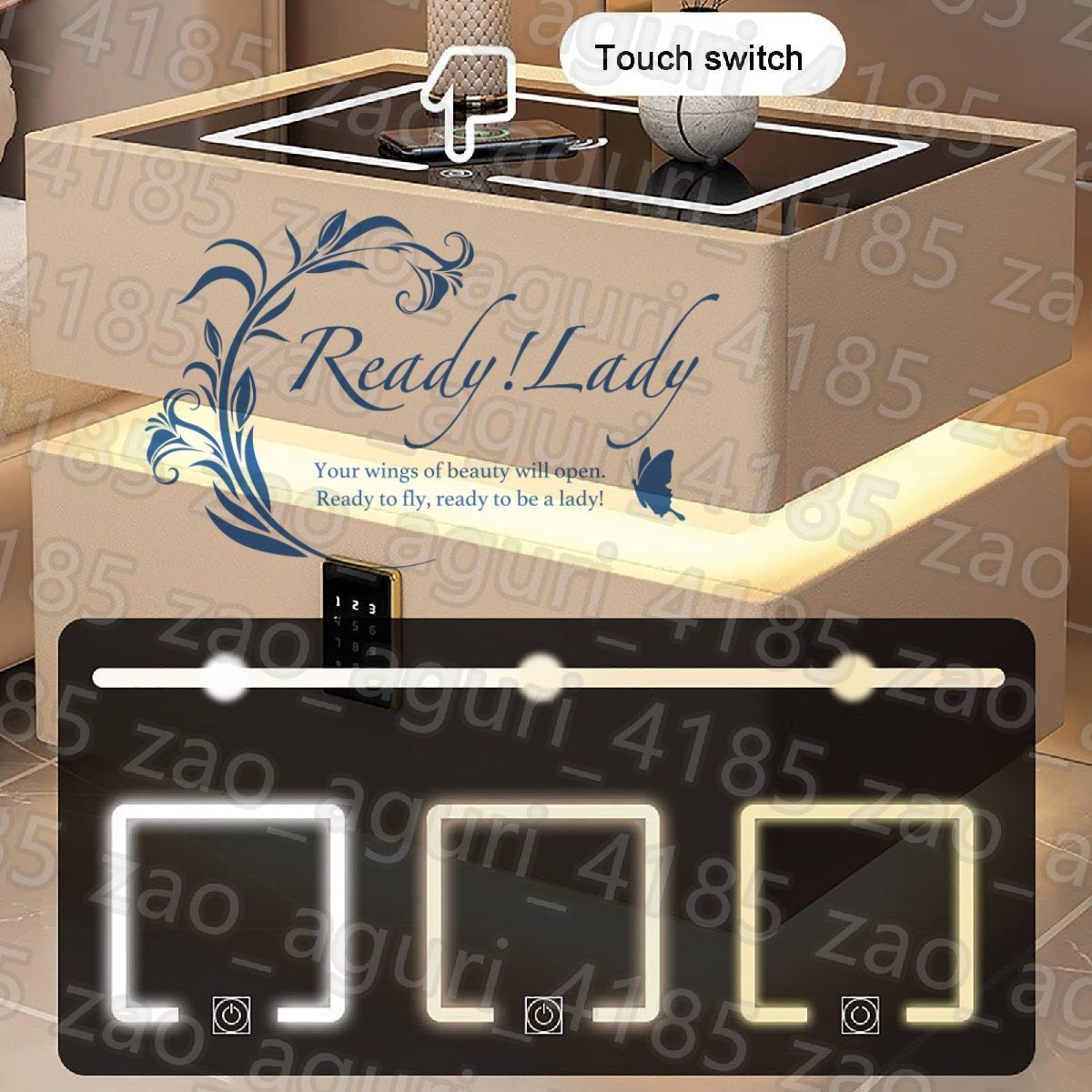 調節 なLEDライト付き45cm