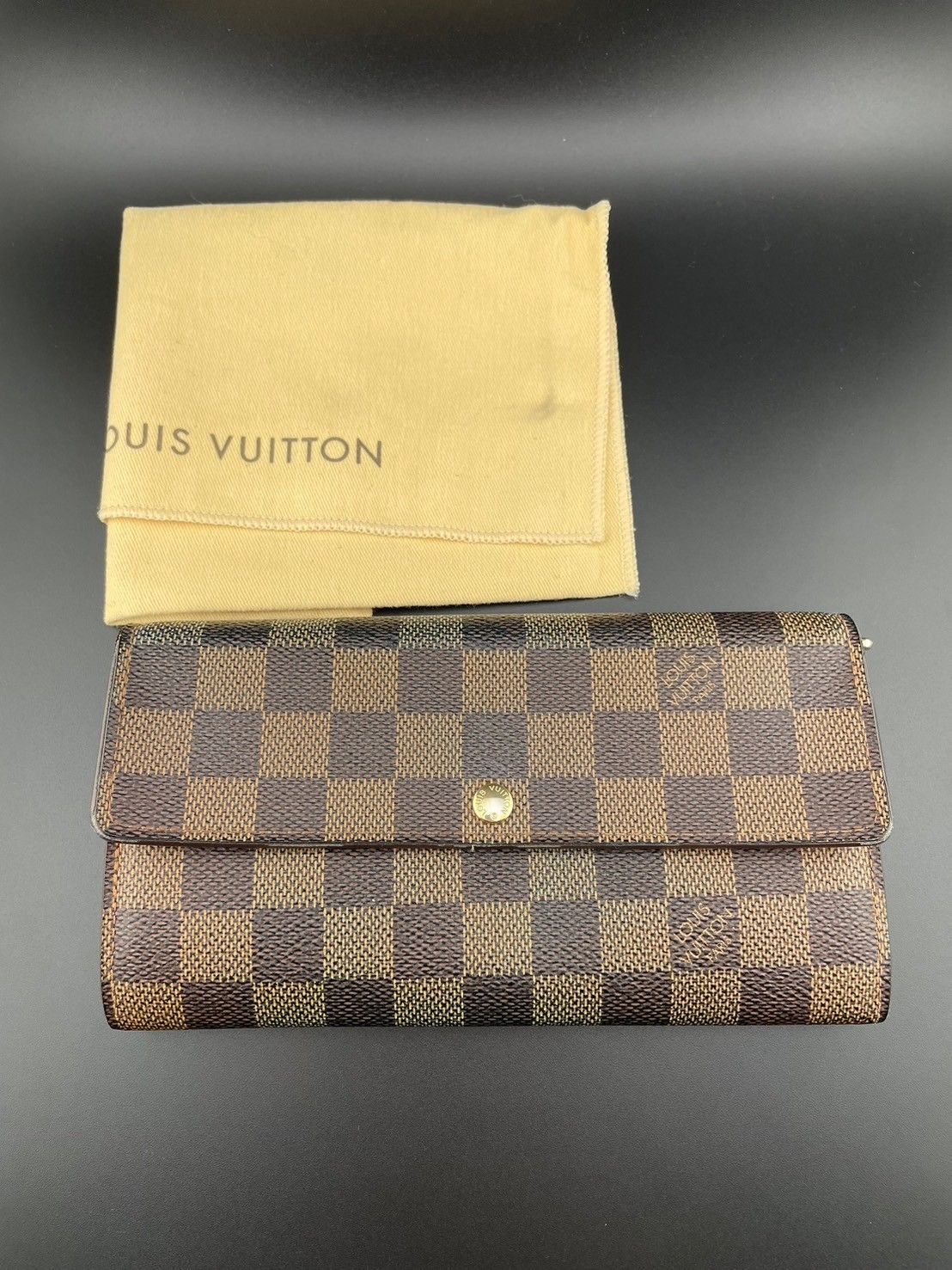 【中古品】 LOUIS VUITTON （ルイヴィトン）ダミエN61734  ポルトフォイユ・サラ長財布お買い得お洒落