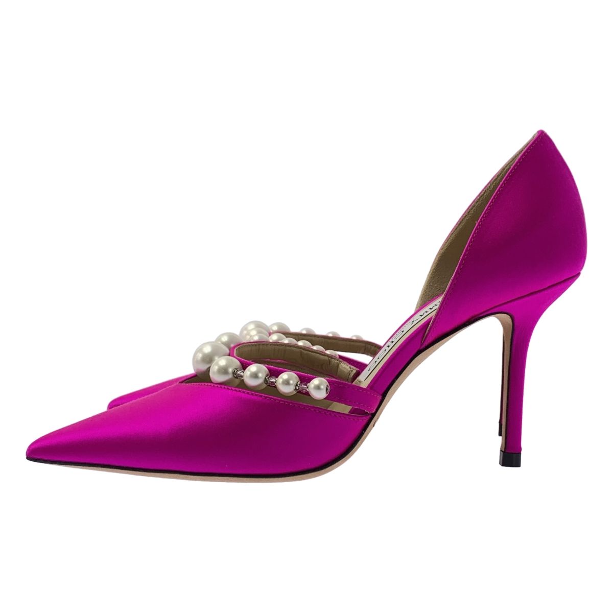 新品】 JIMMY CHOO / ジミーチュウ | AURELIE 85 SATIN W/PEARLS 