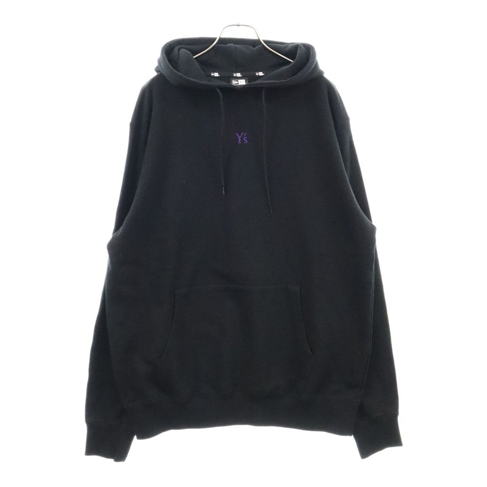 Y’s × NEW ERA / Ysロゴ刺繍プルオーバーパーカー/XL/コットン/BLK/YO-T22-579 Y's (ワイズ) × NEWERA 20SS プルオーバー パーカー ロゴ刺繍 ブラック