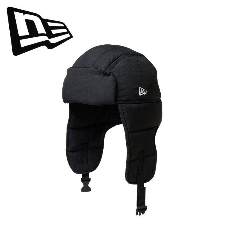 25秋冬 ニューエラ NEW ERA メンズ レディース ユニセックス トラッパー Angler Collection THERMOLITE POLARTEC ブラック | アウトドア 14707014 防寒 帽子 耳当て付き 中綿