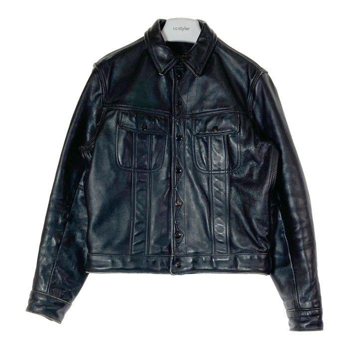 VANSON バンソン Lee101Jタイプ レザートラッカージャケット ブラック size38