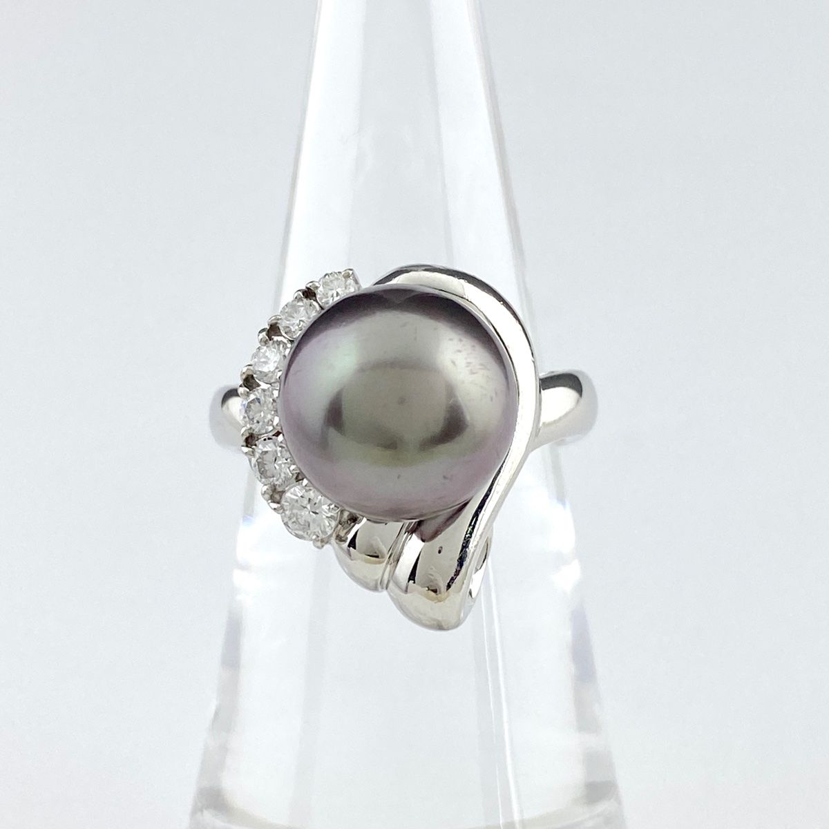 美品 POLA ポーラ ダイヤモンド プラチナリング PT900 約11号 ポーラ POLA メレダイヤ デザインリング プラチナ 11号 Pt900