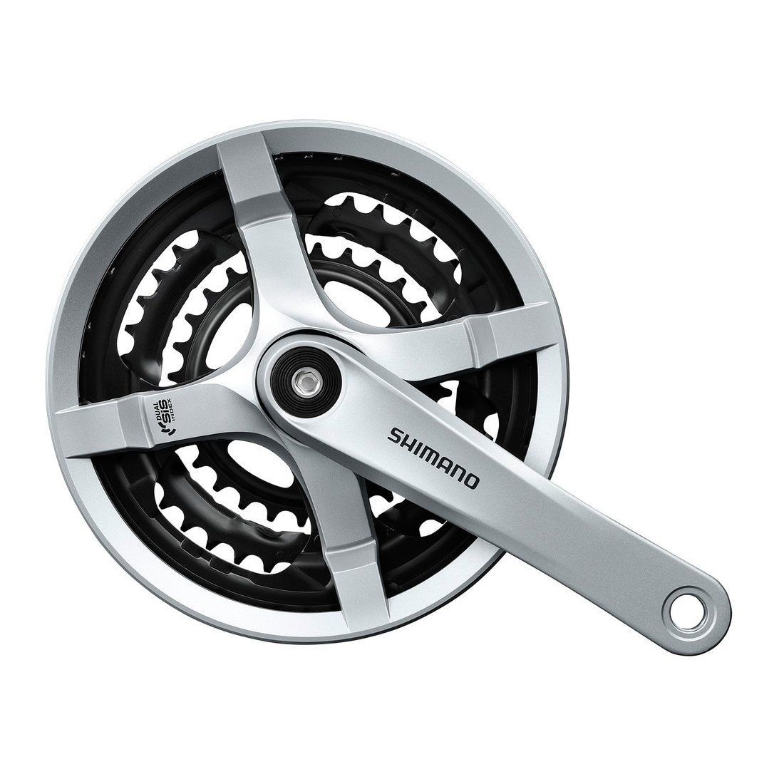 シルバー_クランク長:175mm_48/38/28T_チェーンガード:有 シマノ (SHIMANO) フロントチェーンホイール (MTB) FC-TY501 48×38×28T 175mm 8/7/6S チェーンガード付 シルバー EFCTY501E888CS