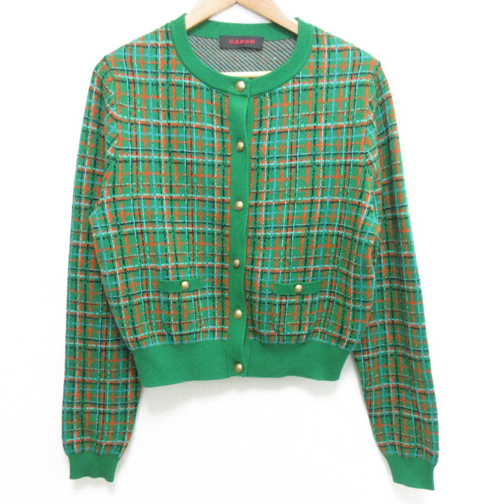 美品 24SS CABaN キャバン コットンカシミヤチェックジャカード 