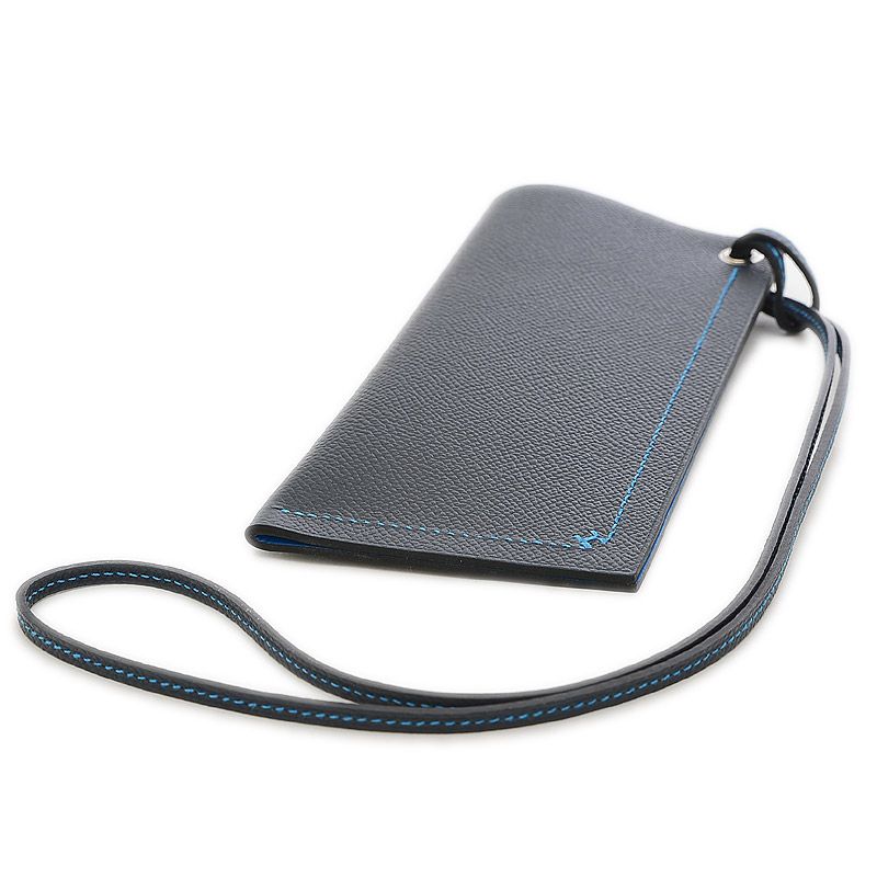 エルメス メガネケース Hセリエ ヴェルソ エプソン ブルー