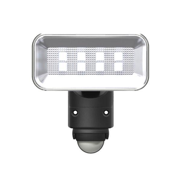 LED センサーライト/照明器具  省電力 長寿命 コンセント式 防雨型 屋内 屋外用 ムサシ 〔防犯対策用品〕