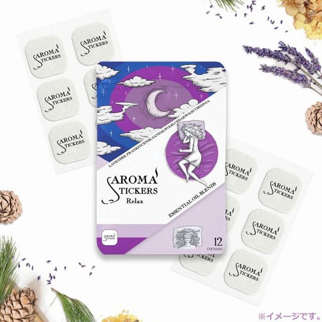 種類13 AROMA STICKERS アロマスティッカーズ リラックス 入 アロマシール 貼るアロマシール 香りシール 天然アロマオイル マスク 枕 アロマグッズ 癒しグッズ までメール便