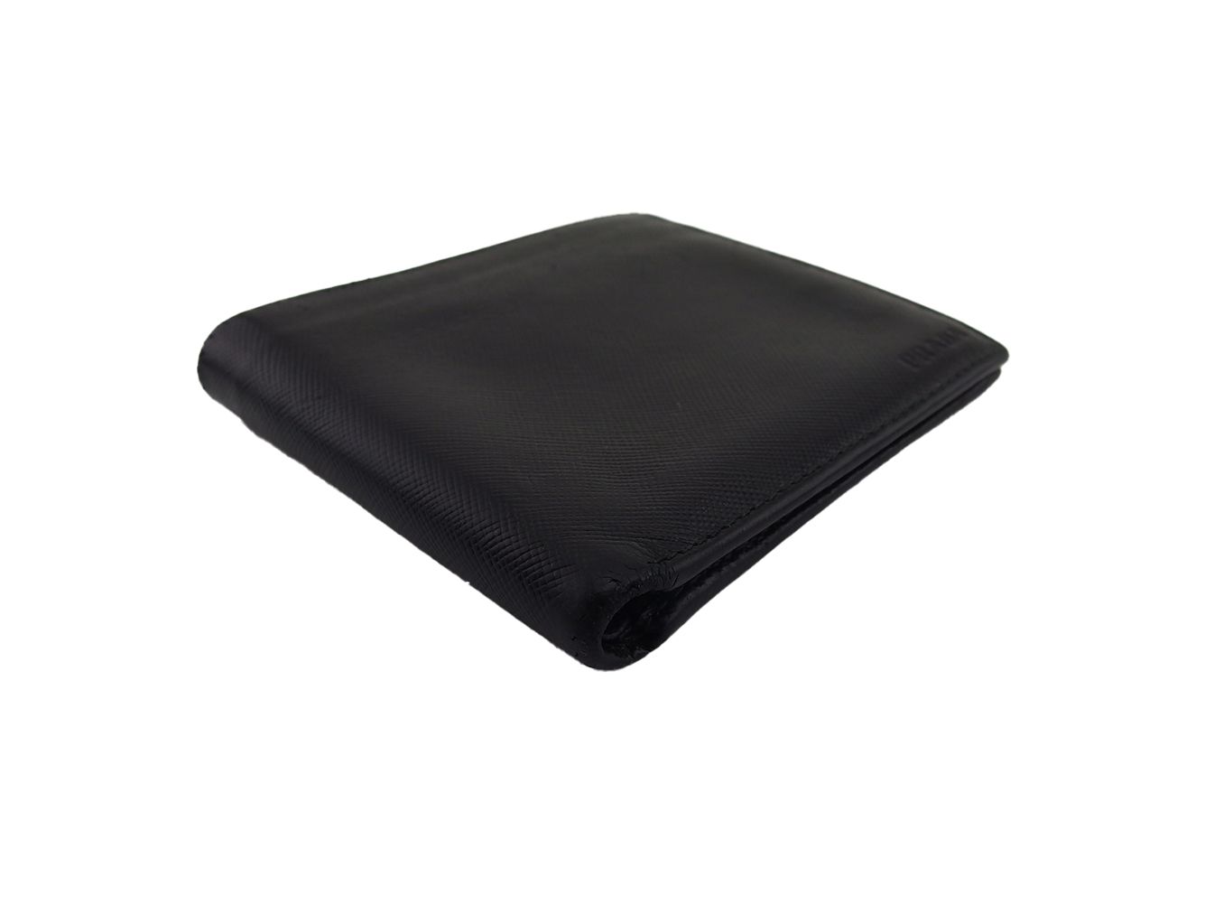 プラダ PRADA 二つ折り財布 ロゴ ブラック レディース 中古 PRADA