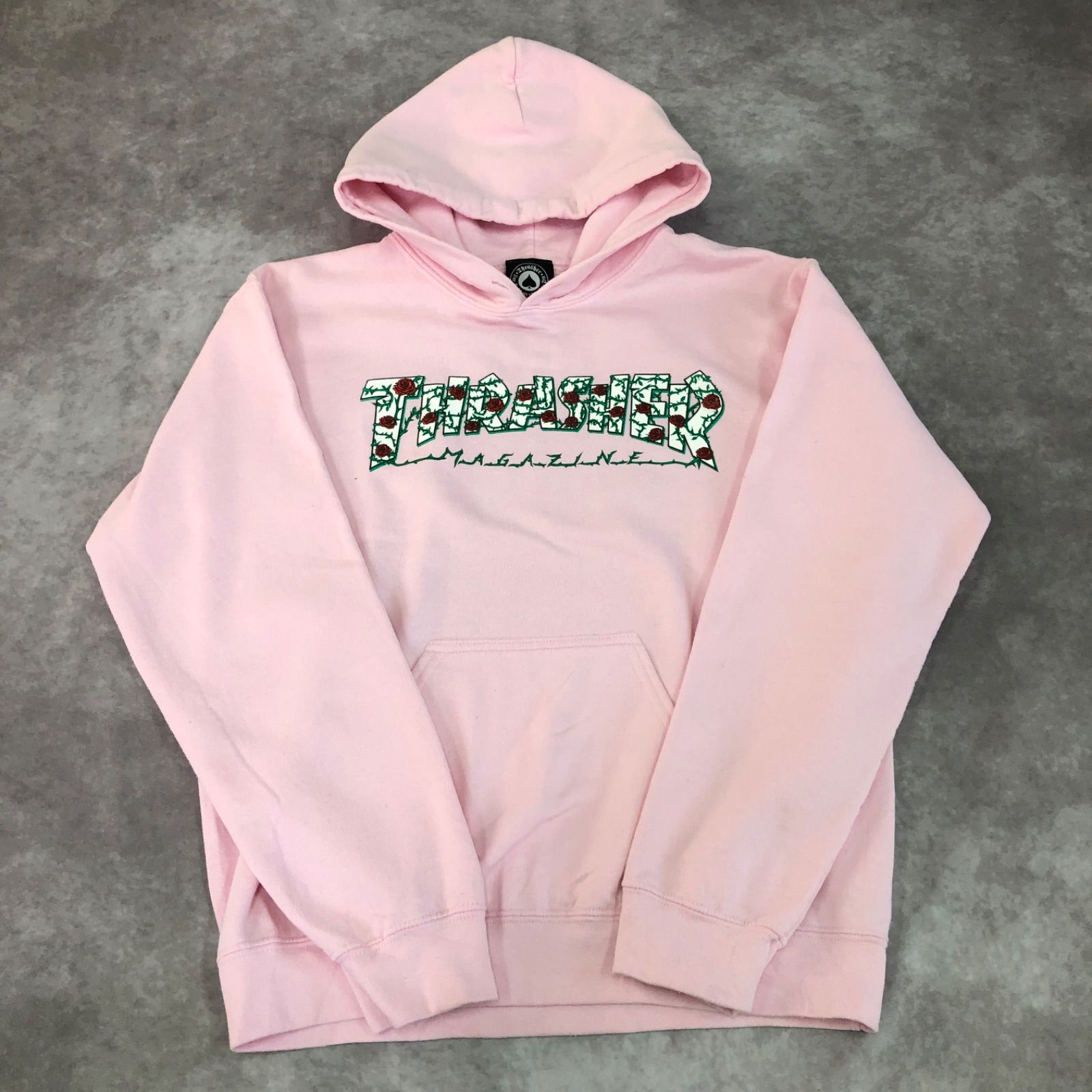 THRASHER スラッシャー Roses ロゴパーカー スウェットプルオーバー