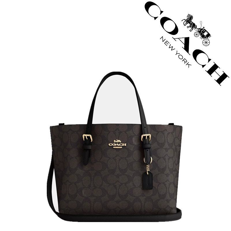 新品 COACH コーチバッグ CV965 ダークブラウン モリー トート バッグ 25・シグネチャー キャンバス トートバッグ ショルダーバッグ  手提げバッグ レディースバッグ アウトレット品 新品未使用 - メルカリ