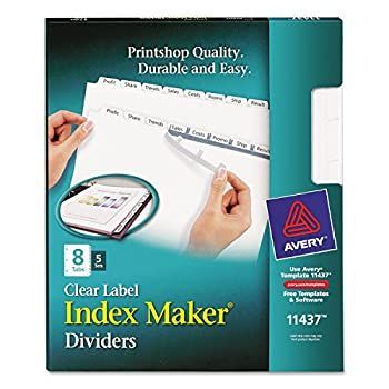 ave11437???AveryインデックスメーカークリアラベルDividers
