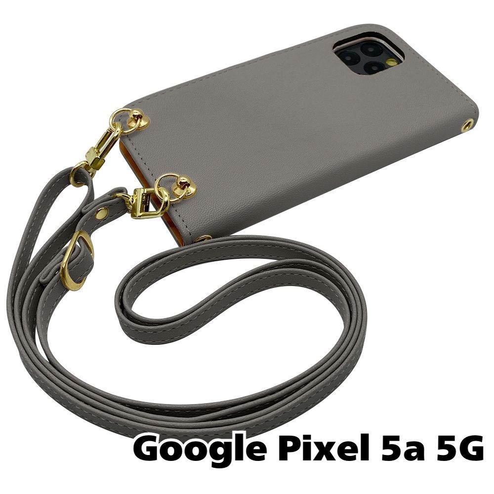 新品未使用】Google Pixel 5a 5G ストラップ付 手帳型スマホ ケース 