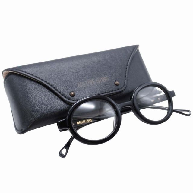 美品 ネイティブサンズ NATIVE SONS Dharma B 丸めがね ラウンド