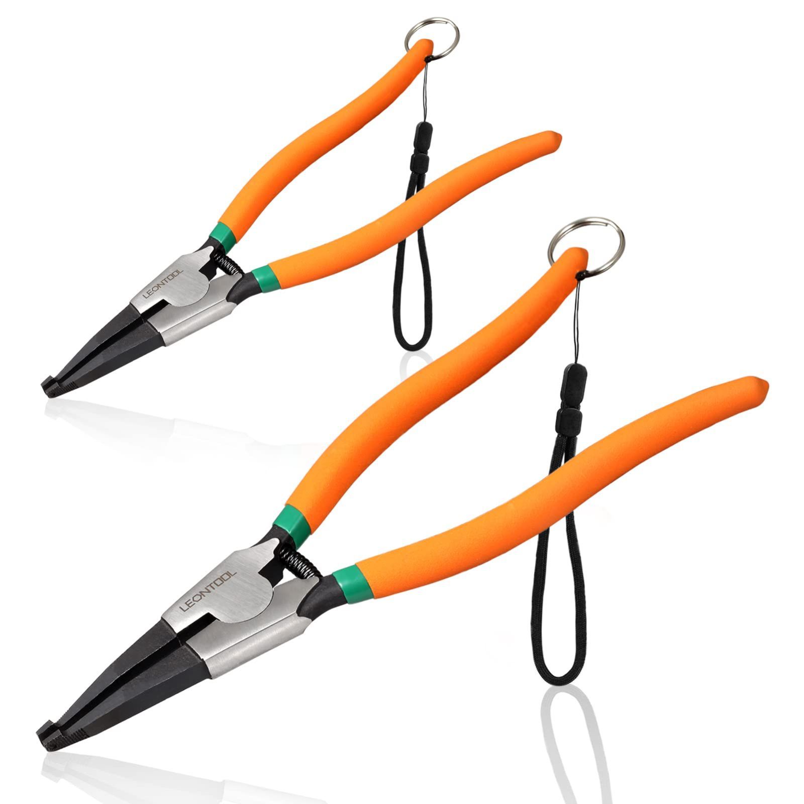 Size:8＂u002611＂ ツールホルダー LEONTOOL Cリングプライヤー セット 穴付 軸用 精密 スナップリングプライヤー スプリットリングプライヤー eリングプライヤー ロックリングプライヤー ロッキ