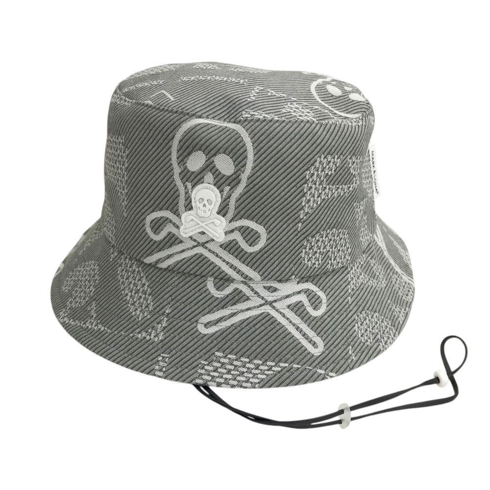 MARK-LONA マークアンドロナ モデル ドローコード付 バケットハット 総柄 グレー系 M 240101539046 ゴルフウェア ストスト
