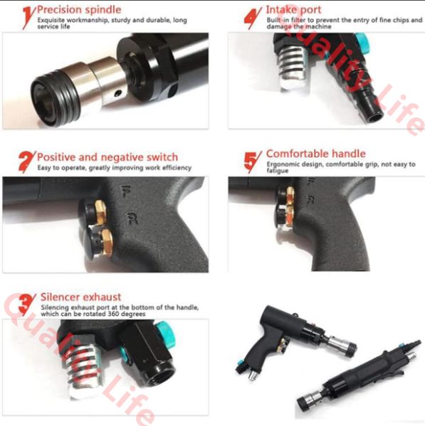 6つのチャック付きハンドヘルドエアドリルタッピングマシン スチール