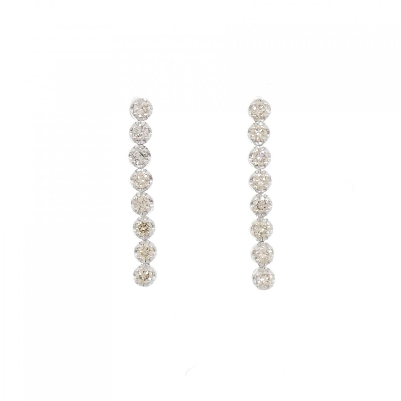 K18WG total0.50ct ダイヤモンド ピアス 新品 ダイヤモンド ピアス 0.50ct K18WG