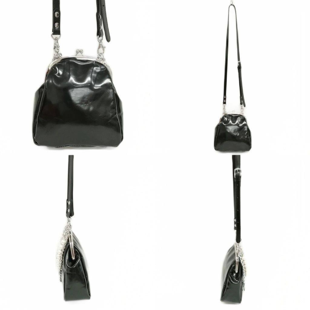 くまJUNYA WATANABE 黒 パールチェーンバッグ Pearl x Chain Clasp Bag – La Garçonne