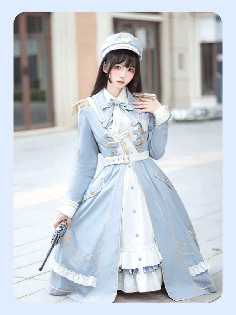 ロリータワンピース ロリータ軍服風 お出かけ女子会パーティーに 社交ダンスドレス ラテンダンス衣装 レッスンウェア ステージ衣装
