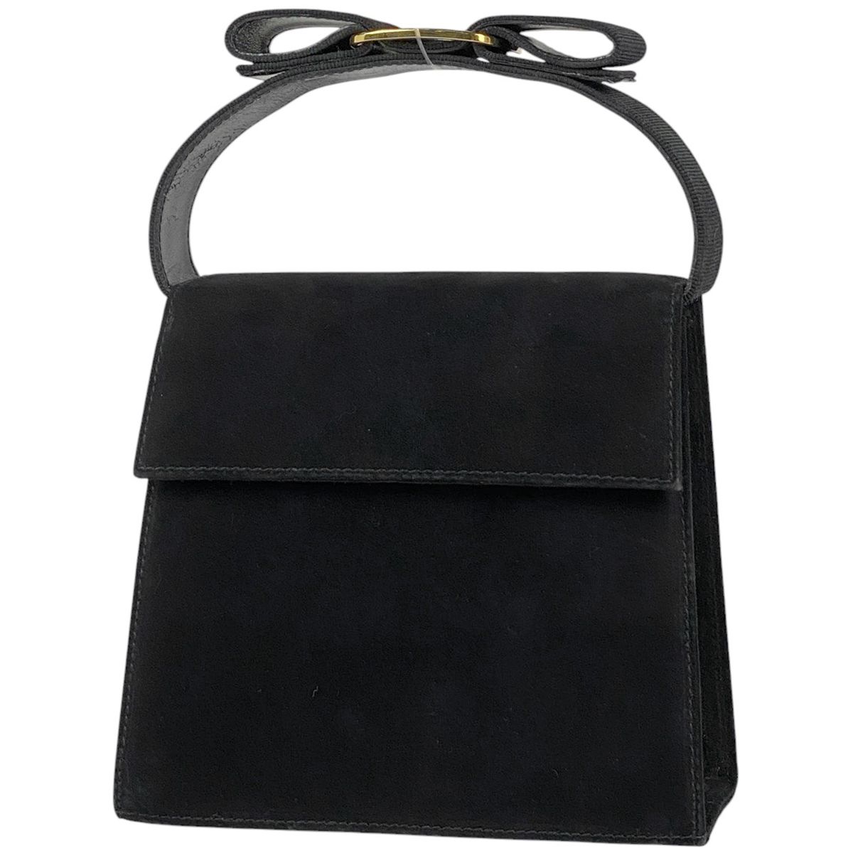 サルヴァトーレフェラガモ Salvatore Ferragamo ヴァラリボン ハンドバッグ 2WAY ショルダーバッグ ハンドバッグ スエード ブラック レディース