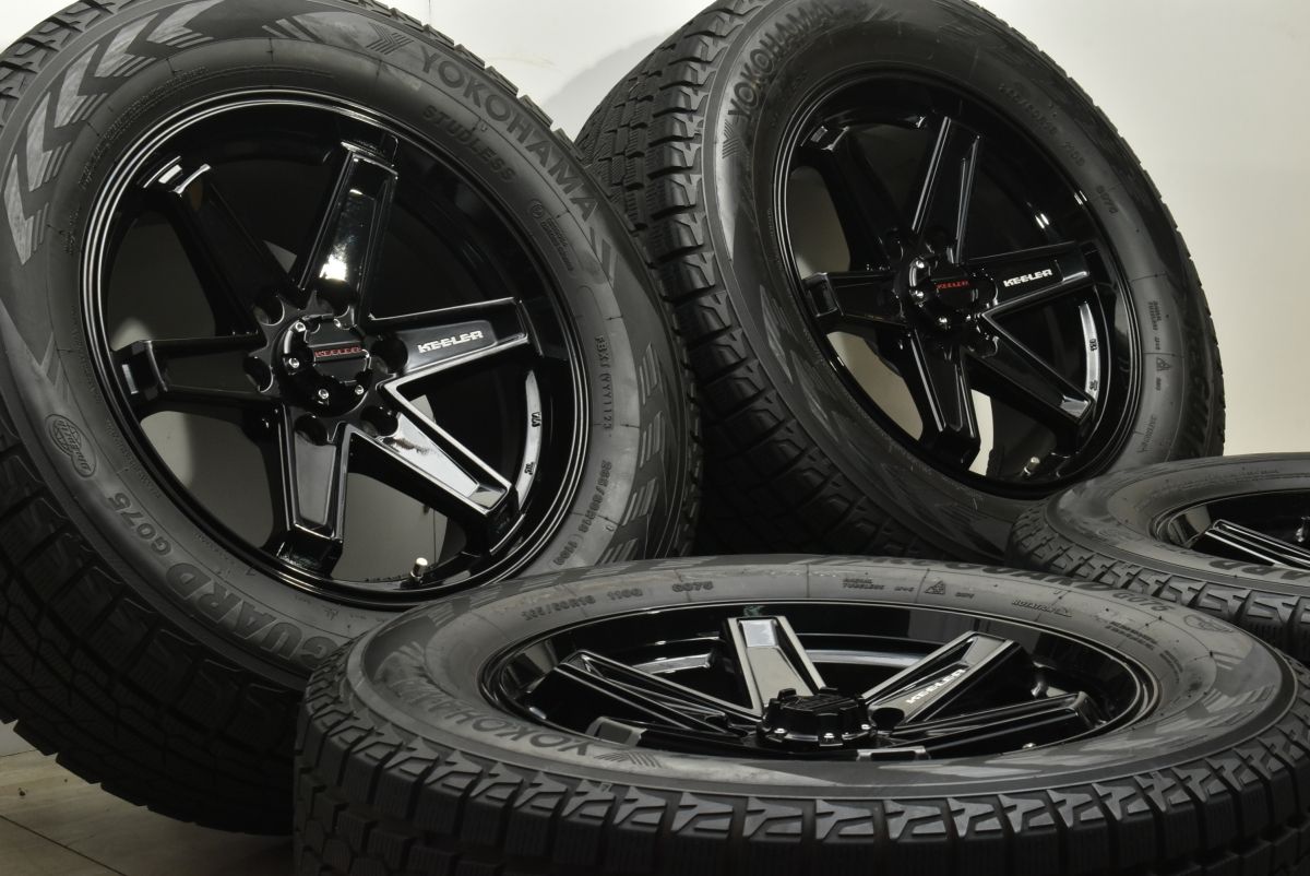 バリ溝 美品】キーラー 18in 8.5J +25 PCD139.7 ヨコハマ アイスガード 