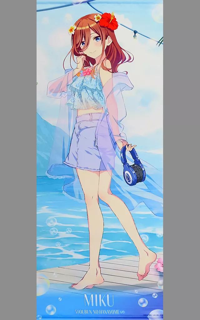 タペストリー 中野三玖 等身大タペストリー 梅雨のうたたね 夢見る夏 五等分の花嫁∽ ～梅雨のうたたね 夢見る夏～ in アトレ秋葉原