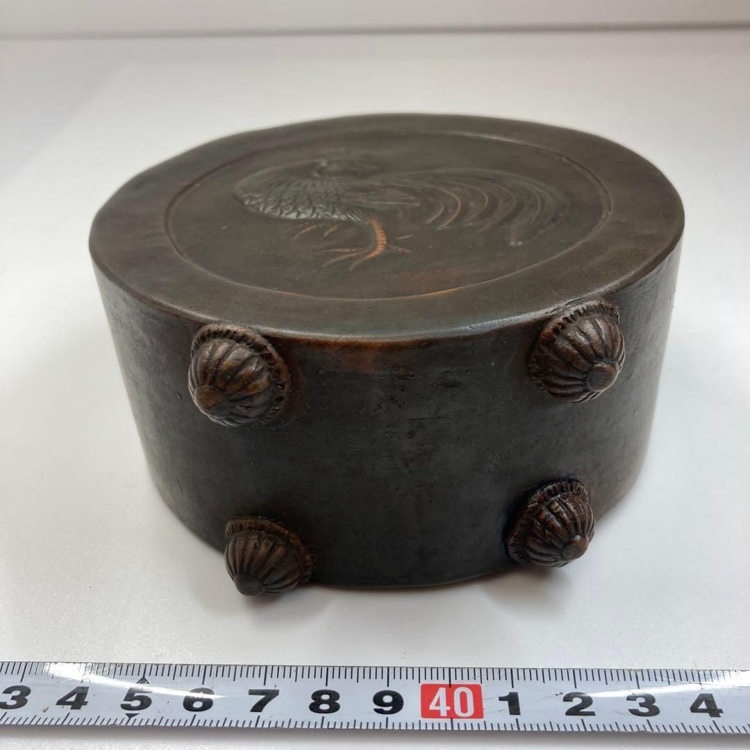 古備前　扁壺　木箱付　高さ14㎝　東Y5-0626②トヒサ 古備前 扁壺 木箱付 高さ14㎝ 東Y5-0626②トヒサ - メルカリ