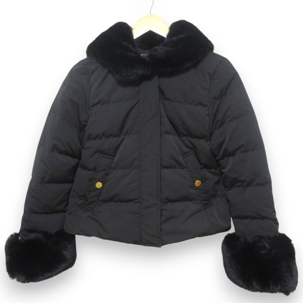 22AW GRACE CONTINENTAL グレースコンチネンタル エコファー ショートダウンジャケット サイズ36 ブラック レディース 古着