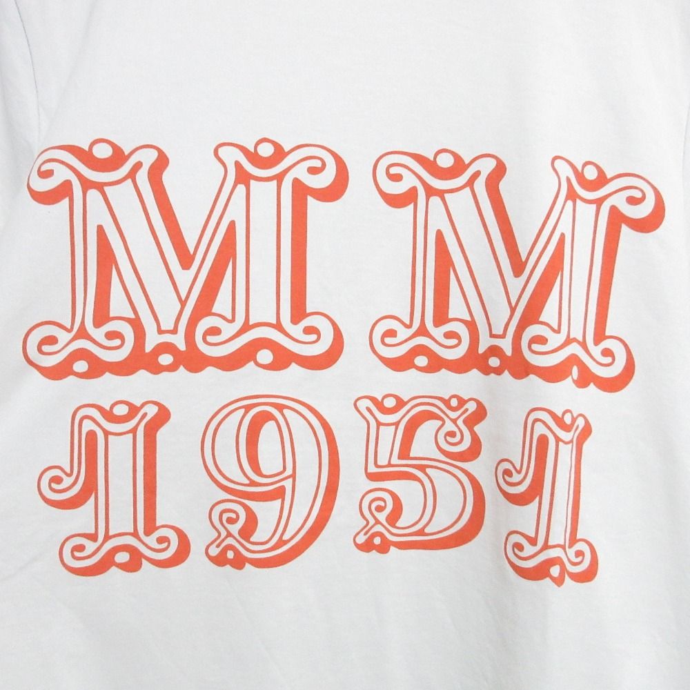 【Max Mara】 MM1951 ロゴプリントTシャツ 良品 23SS Max Mara マックスマーラ MM1951 プリント 半袖 Tシャツ M