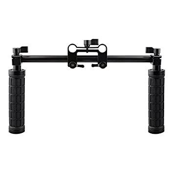 CAMVATE ハンドルグリップ フロントハンドバー クランプマウント 15mm ロッドサポートシステム ショルダーリグ ブラック