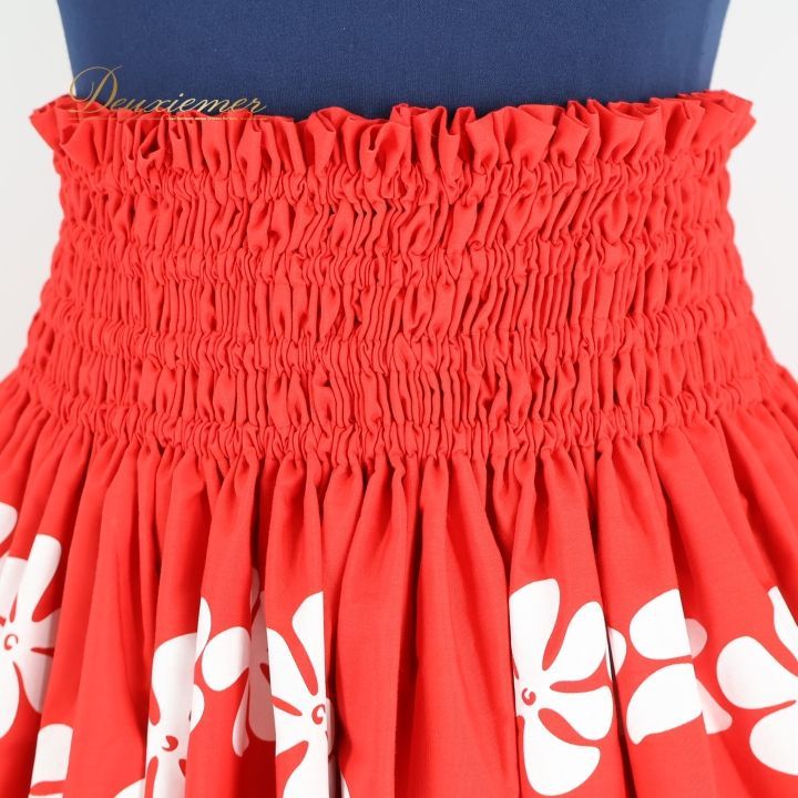 【日本製 フラダンス衣装】レッド ALOHA STANDARDS アロハスタンダード ワンピース ドレス 黄 赤 イエロー 花柄 アロハ 可愛い フラダンス 衣装 パウスカート レッド系 フラ ダンス アロハ