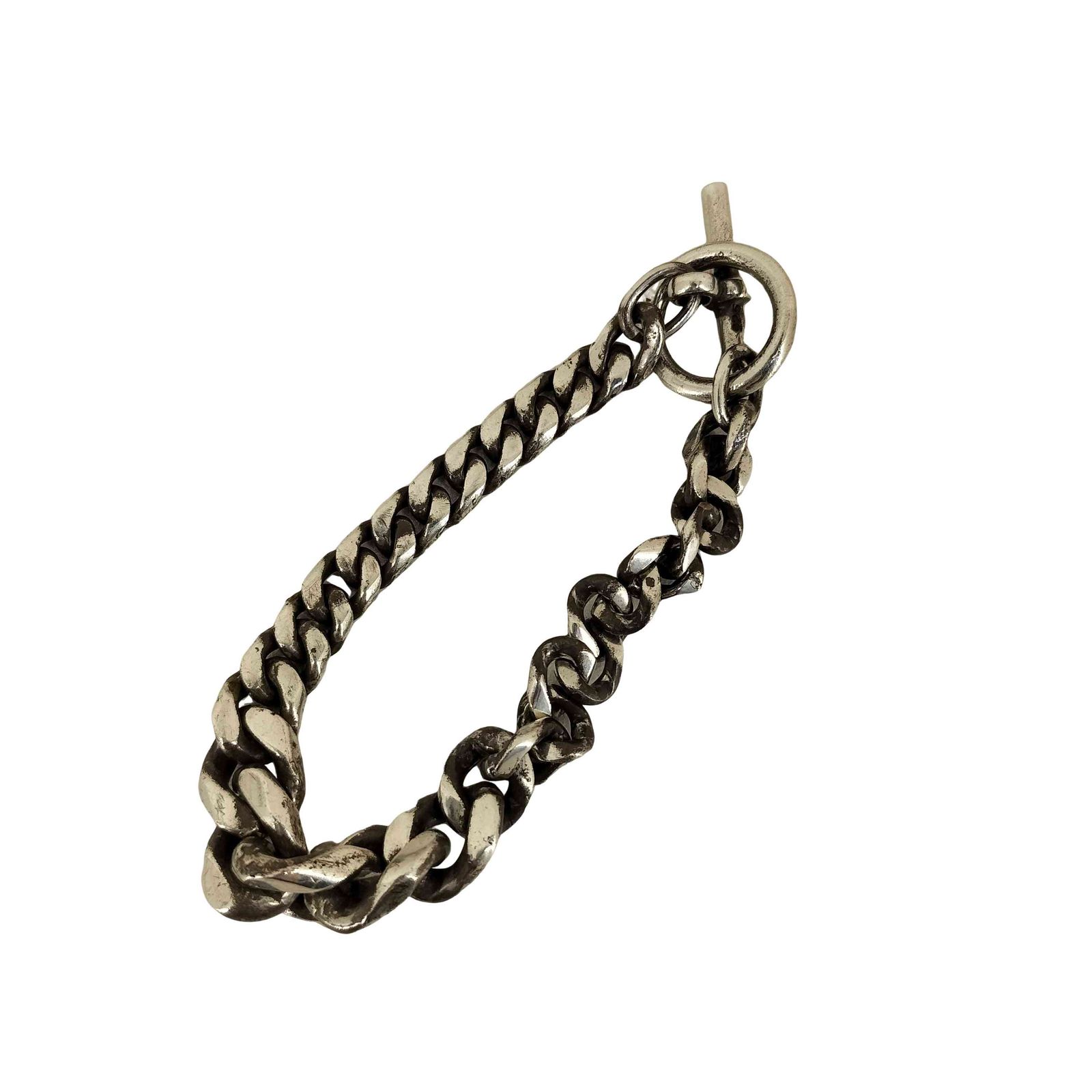 ユーズドフルギ USED古着 LAVER MIX CURB CHAIN T BAR BR メンズ 表記 