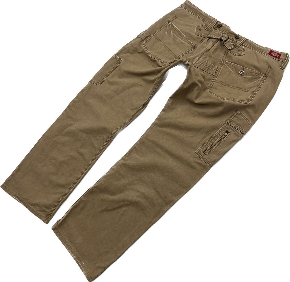 Dickies  UM570R ベーシック コットン パンツ ワークパンツ ブラウン XL アメカジ ストリート スケーター 古着 ディッキーズJa6752