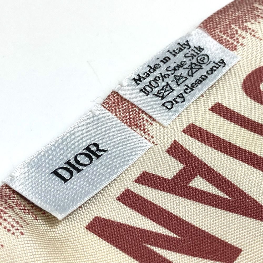 ディオール Dior ミッツア ツイリー ツィリー スカーフ シルク ピンク×ベージュ 未使用バンダナ/スカーフ